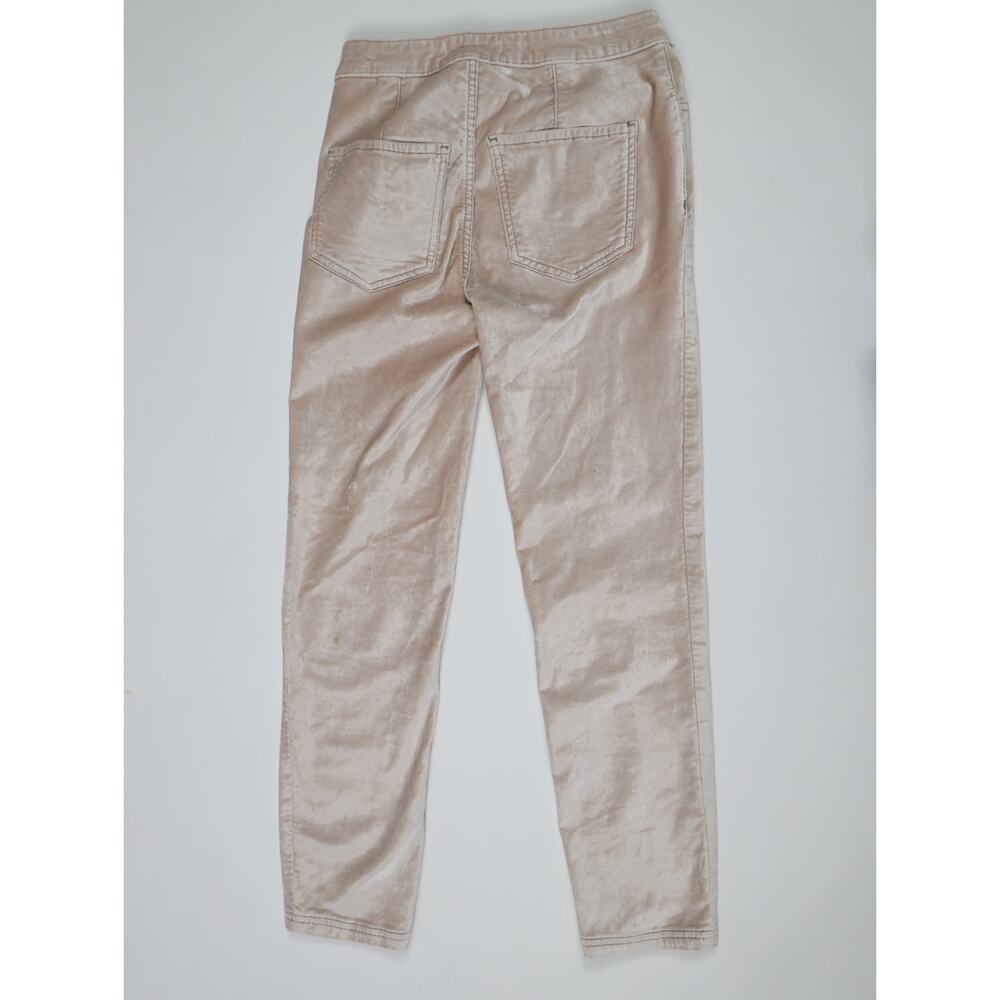 Free People Sweet Jane Velvet Pants 25 Champagne Straight Leg Boho Glam - Picture 5 of 13
